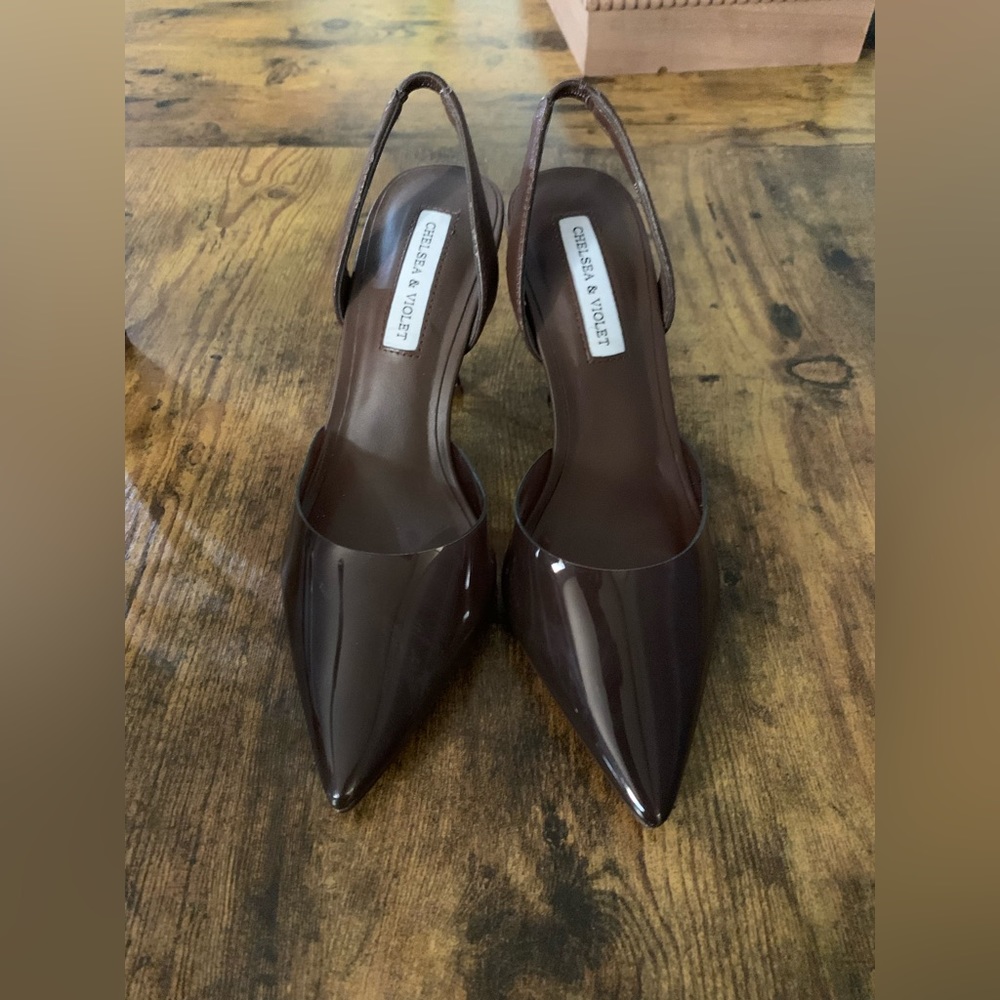brown heels never worn